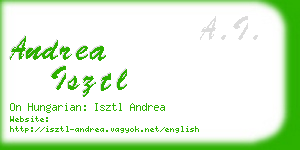 andrea isztl business card